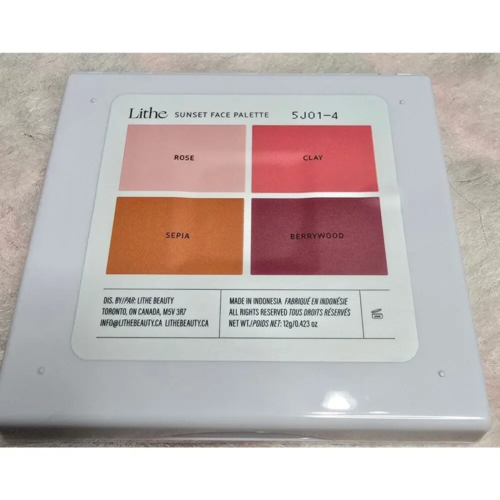 LITHE BEAUTY Sunset Blush Palette, Clean Girl, Natural, Travel Friendly